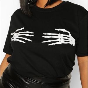 Skeleton hand shirt